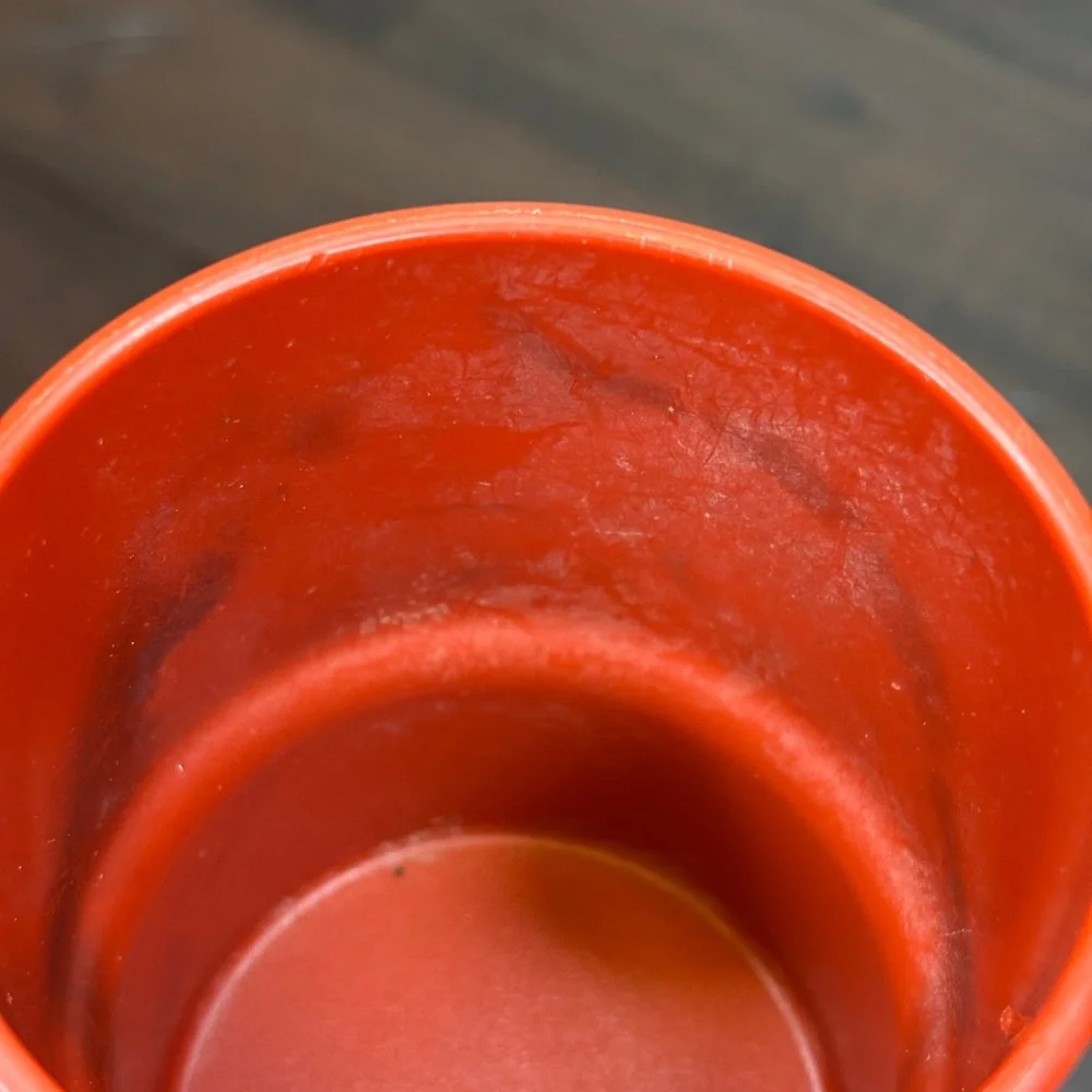 Tupperware Stacking cup mug 1312-7 Vintage Orange Good Condition‎ for age